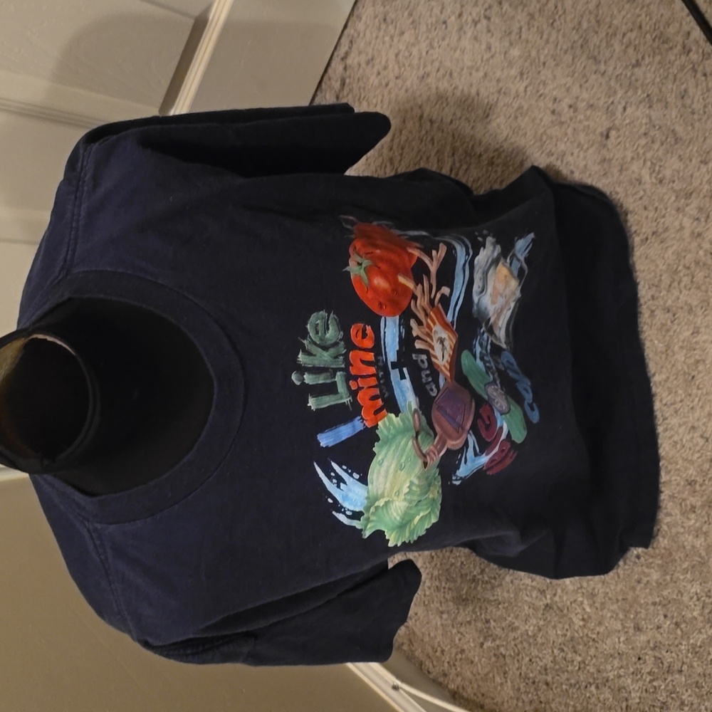 Carribean soul, "I like mine" tshirt, size 3XL, navy, red